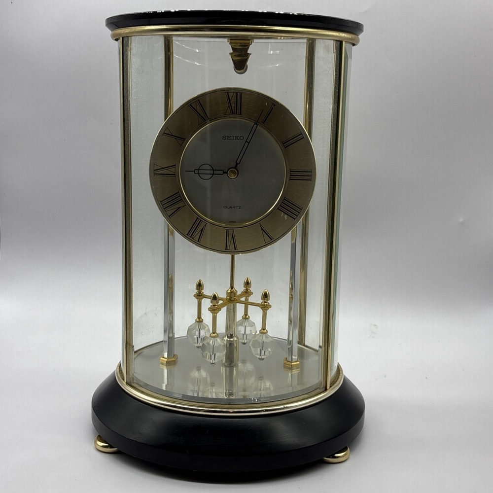 Seiko Rotating Pendulum Mantle Clock QQW114G Japan-Tested